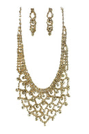 RHINESTONE ACCENT  STATEMENT NECKLACE SET-1