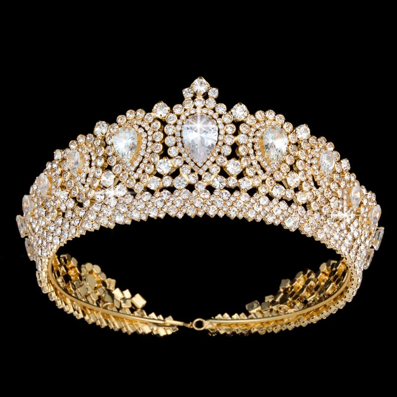 Bling Wedding Crown Diadem Tiara With Zirconia Crystal Elegant Woman Tiaras and Crowns For Pageant Party BC3232