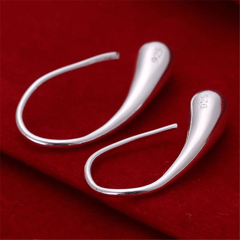Sterling Silver Teardrop/Water drop/Raindrop Stud Earrings For Woman Wedding Engagement Fashion Party Charm Jewelry