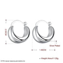 Sterling Silver Smooth Egg Shape Hoop Earrings Cute Romantic Jewelry For Women Wedding Party Gift Wholesale